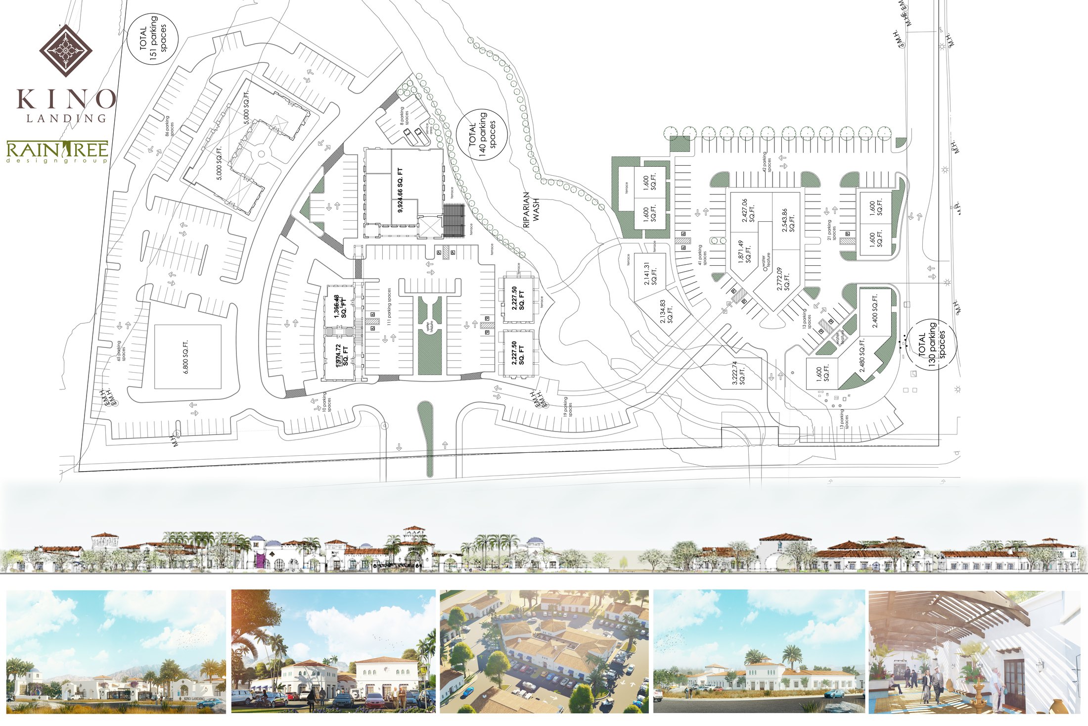 Kino Landing master plan showing retail and office, lifecare campus, residential and wellness and hospitality